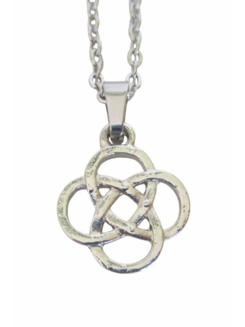 New Celtic Knot Pendant Necklace on 18" Stainless Chain - Unisex Jewelry Gift